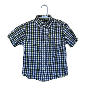 Bundle of 2 Boys Shirt & Vest Rebels & Chaps Plaid Button Down Shirt Size 4